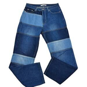 Adika Woman's Patchwork Denim Y2K Style Jeans size Large 30x29